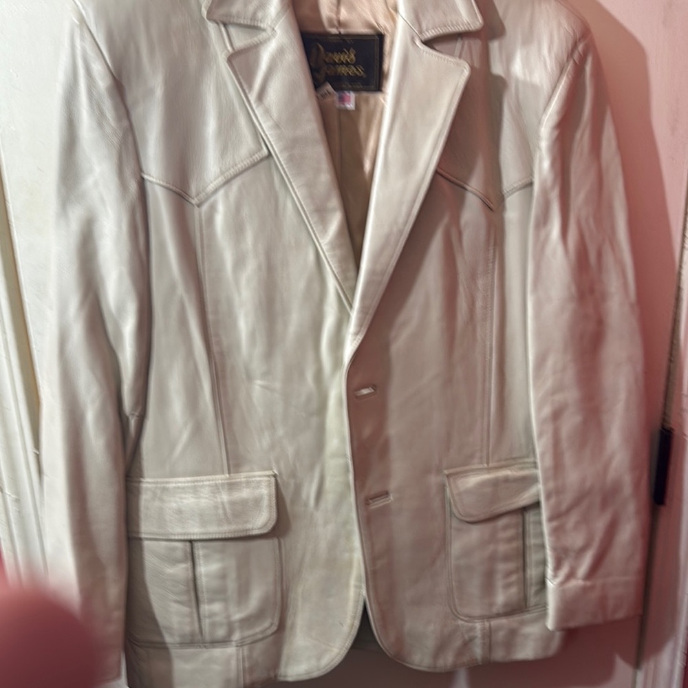 Men leather western jacket